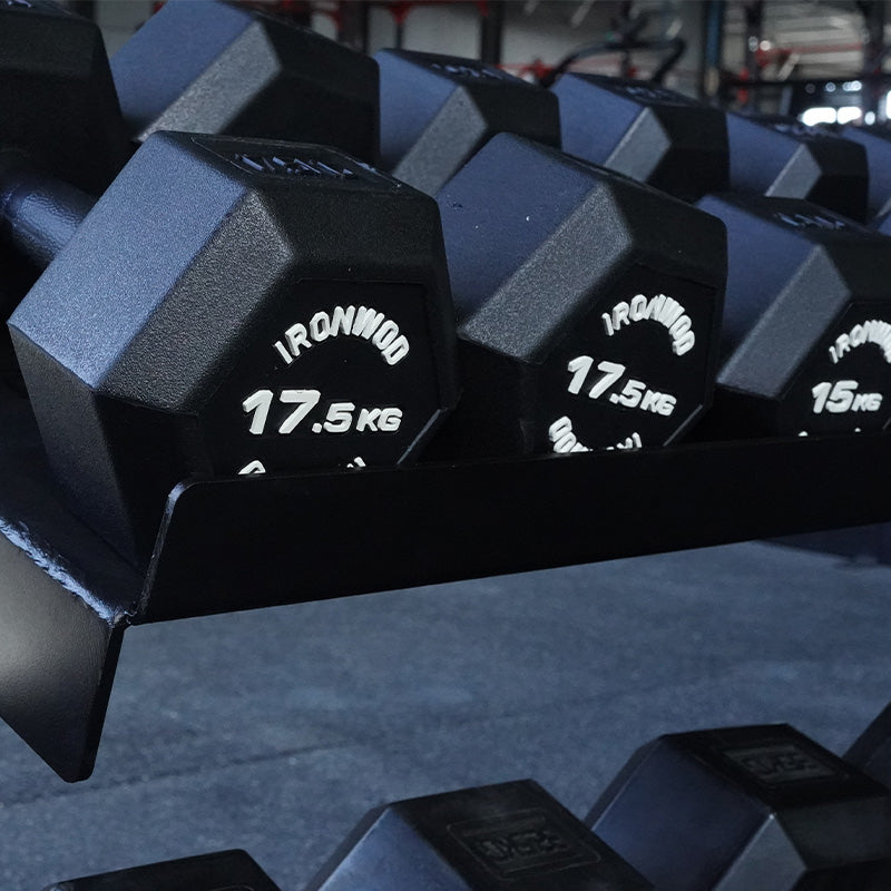 IRONWOD Rubber Coated Hex Dumbbells