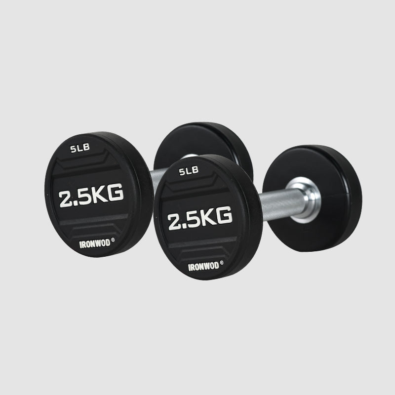IRONWOD Rubber-Coated Round-Head Dumbbell