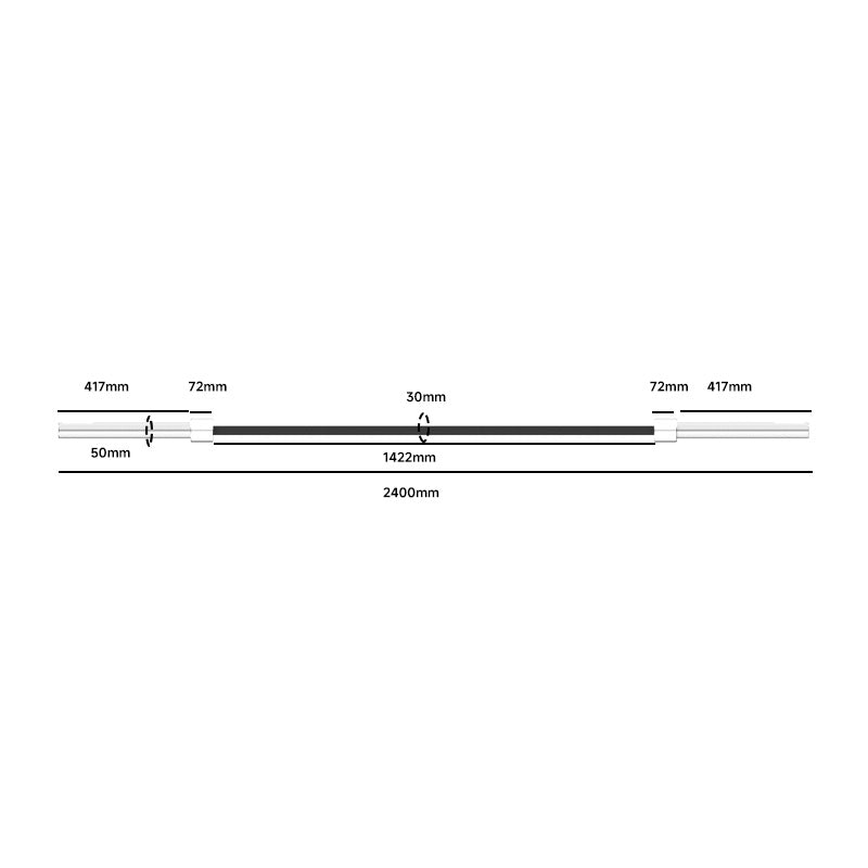 IRONWOD Fully Knurled Barbell