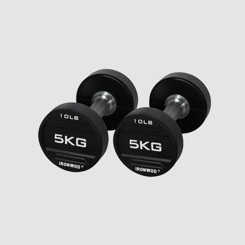 IRONWOD Rubber-Coated Round-Head Dumbbell