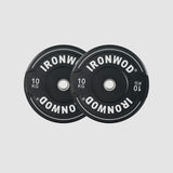 IRONWOD Black Hybrid Bumper Plates