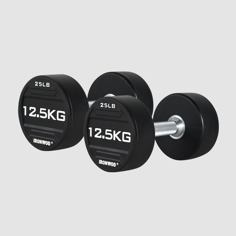 IRONWOD Rubber-Coated Round-Head Dumbbell