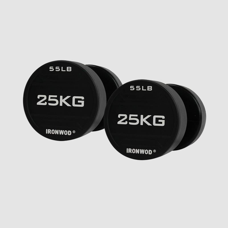 IRONWOD Rubber-Coated Round-Head Dumbbell