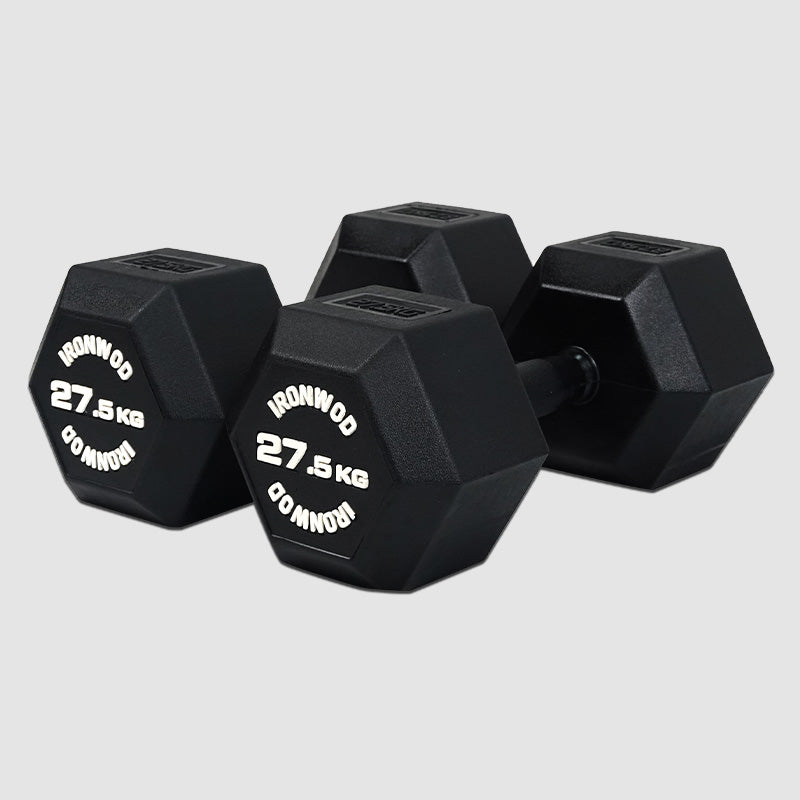 IRONWOD Rubber Coated Hex Dumbbells