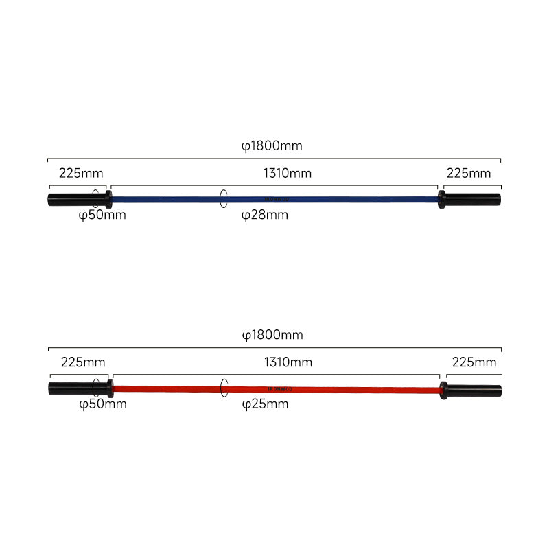 IRONWOD Colorful Short Weightlifting Bar