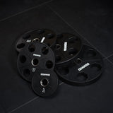 IRONWOD Fitness 6-Hole Rubber-Coated Cast Iron Plates