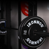 IRONWOD Black Hybrid Bumper Plates