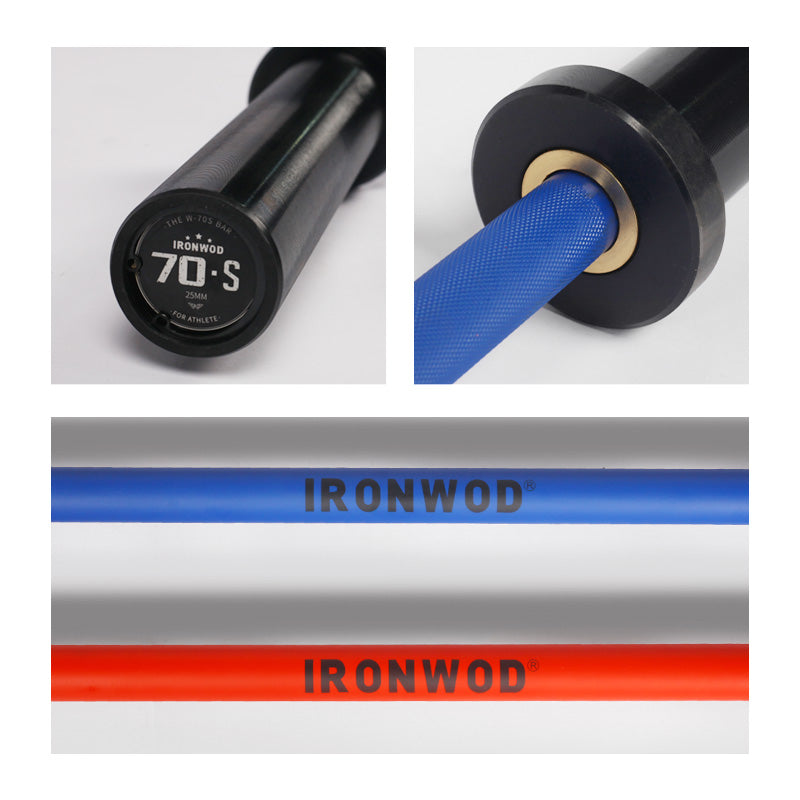 IRONWOD Colorful Short Weightlifting Bar