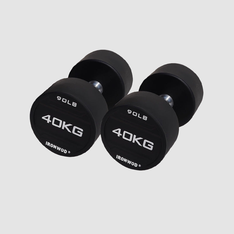 IRONWOD Rubber-Coated Round-Head Dumbbell