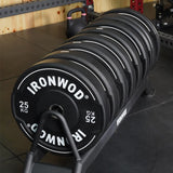 IRONWOD Black Hybrid Bumper Plates