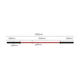 IRONWOD Colorful Triple-Event Powerlifting Bar