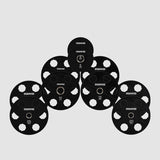 IRONWOD Fitness 6-Hole Rubber-Coated Cast Iron Plates