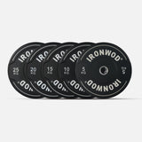 IRONWOD Black Hybrid Bumper Plates