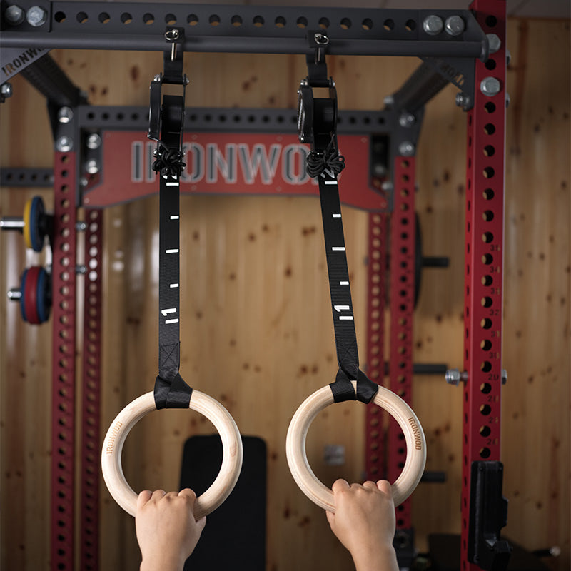 IRONWOD Fitness Quick-Adjust Gymnastic Rings