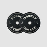 IRONWOD Black Hybrid Bumper Plates