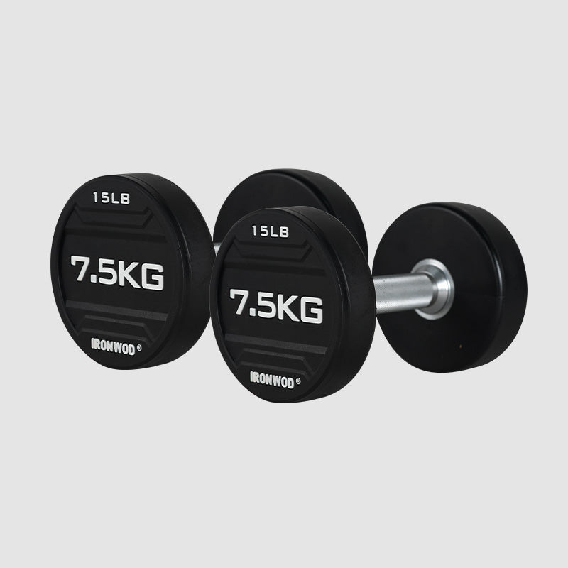 IRONWOD Rubber-Coated Round-Head Dumbbell