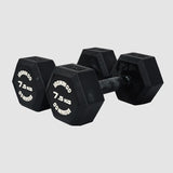 IRONWOD Rubber Coated Hex Dumbbells